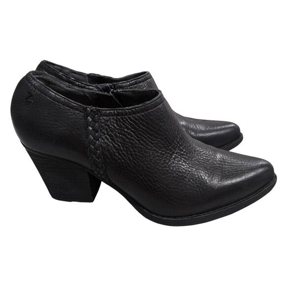 Zodiac Shoes - Zodiac Women's Ava Pointed-Toe Booties Size 8 Black Boots Leather Western